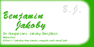 benjamin jakoby business card
