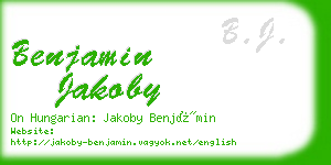 benjamin jakoby business card